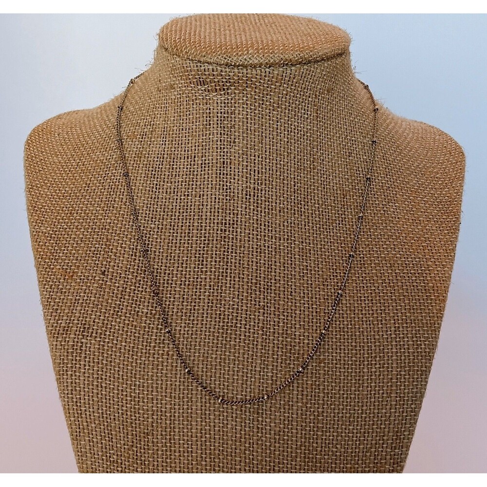 Origami Owl Silverplated Bead Station Necklace 16-18 in